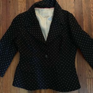 Kate spade peplum polka dot blazer